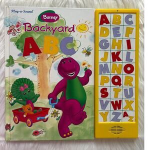 Vintage Barney BACKYARD ABC (PLAY-A-SOUND) By Chris Sharp - Hardcover 1998